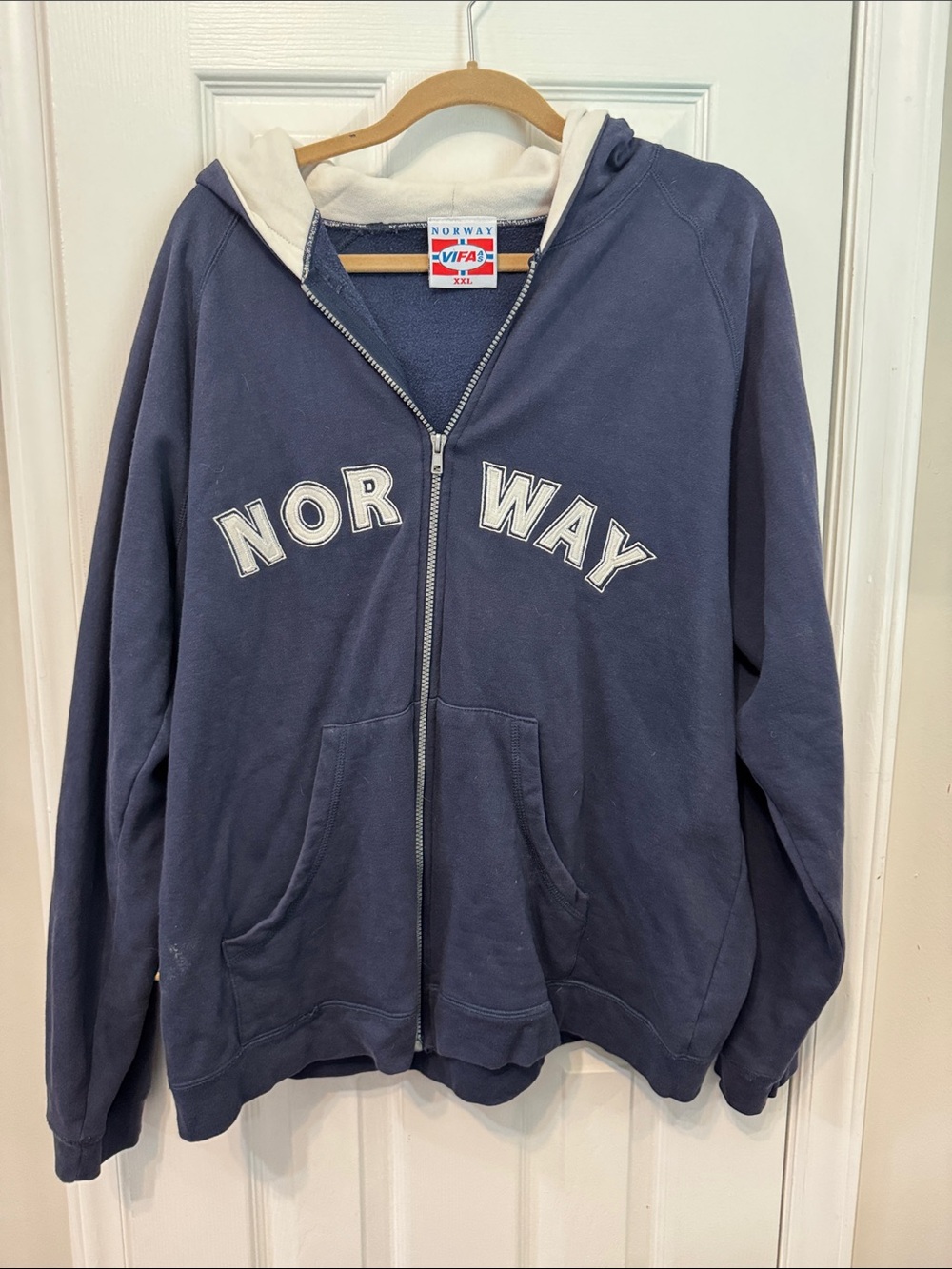 Navy Zip-Up Hoodie Jacket